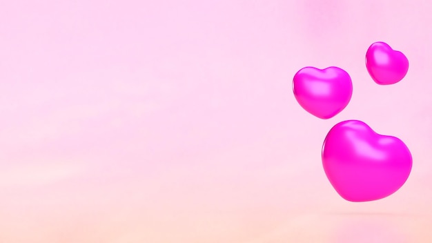 De hitte voor liefde of valentine concept 3d rendering