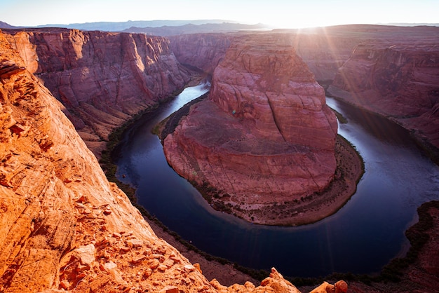 De Hoefijzerkromming van Arizona in Grand Canyon.