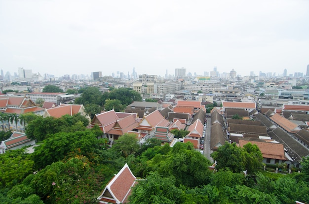 De hoogste mening van Bangkok van Wat Sraket (Gouden onderstel), Thailand