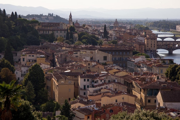 De horizon van de stad van het panorama van Florence, Florence, Italië