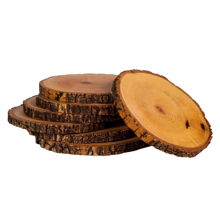 Foto de houten ringen van de boomstam als decoratie