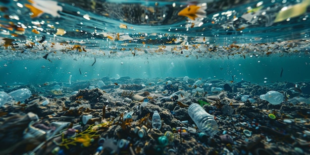 Foto de impact van plasticvervuiling op onze oceanen