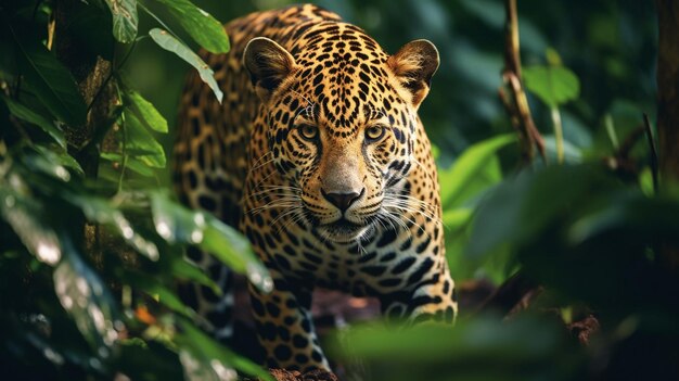 Foto de ingewikkelde patronen van een luipaard jas tegen een dichte jungle achtergrond hd luipaard patronen wit