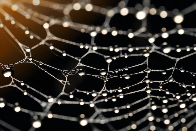 Foto de ingewikkelde schoonheid vastleggen een close-up blik op spinnenwebben ar 32