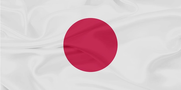 De Japanse vlag zwaait in de wind