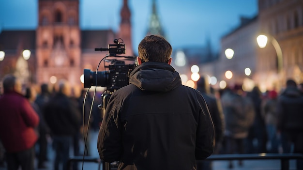 De journalist doet verslag