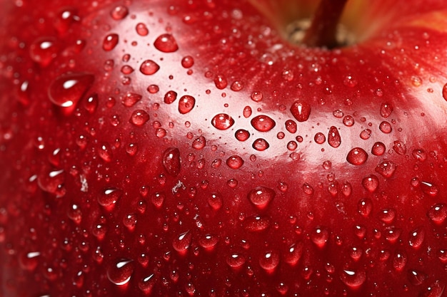 De juwelen van de natuur Macro-foto van een rode appel