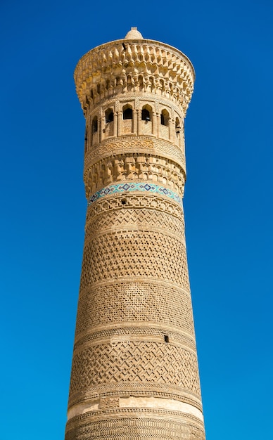 Foto de kalyan-minaret in bukhara, oezbekistan. centraal-azië