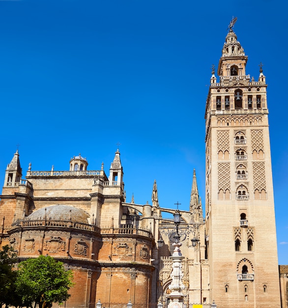 De kathedraal Giralda van Sevilla toren Sevilla Spanje