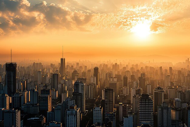 De kenmerkende skyline van Sao Paulo, Brazilië