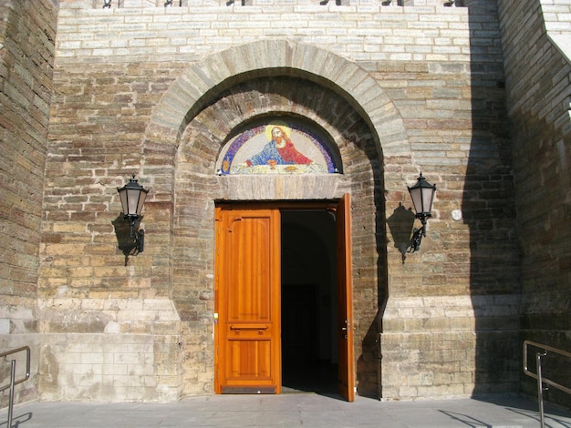 De kerk in de stad Narva, Estland