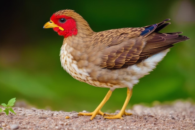 Foto de kip met de kuikens kip haan leven in het kippenhok generatieve ai