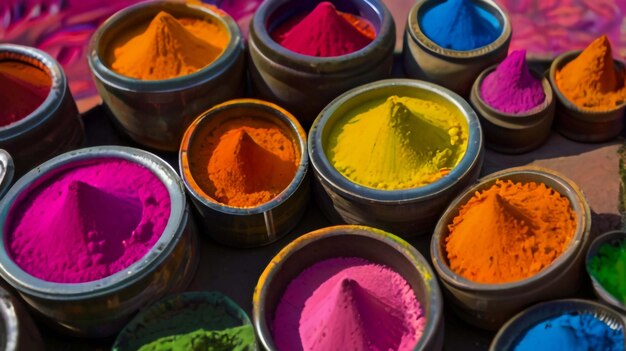 Foto de kleuren van het indiase holi-festival