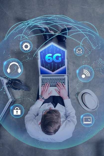 De kracht van het 6g-internetverbindingsconcept