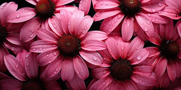 De kunst van de natuur Bloemen en bladeren met glinsterende waterdruppels