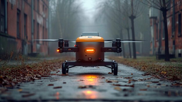 De kunst van de technologie Autonome bezorgingsdrones onderzocht