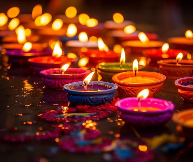 De levendige kleuren van Diwali