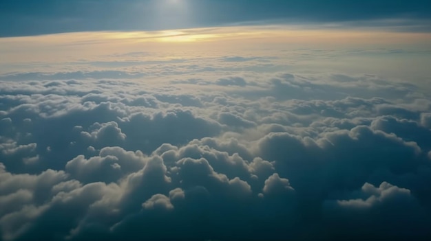 De lucht boven de wolken