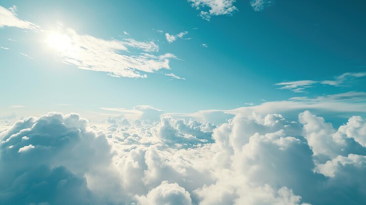 Foto de lucht is schoon met wolken.