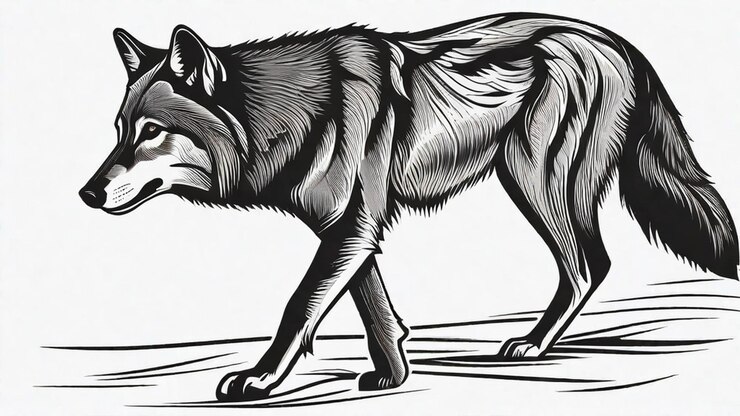 Foto de majestueuze aard van de wolfsoort