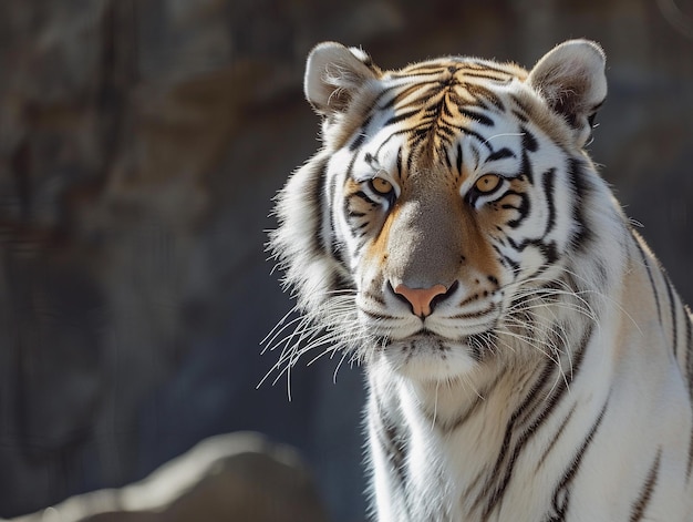 De majestueuze blik van de witte tijger