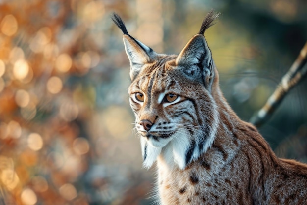 De majestueuze blik van een lynx in zijn natuurlijke habitat