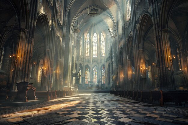 De majestueuze interieurs van de kathedraal