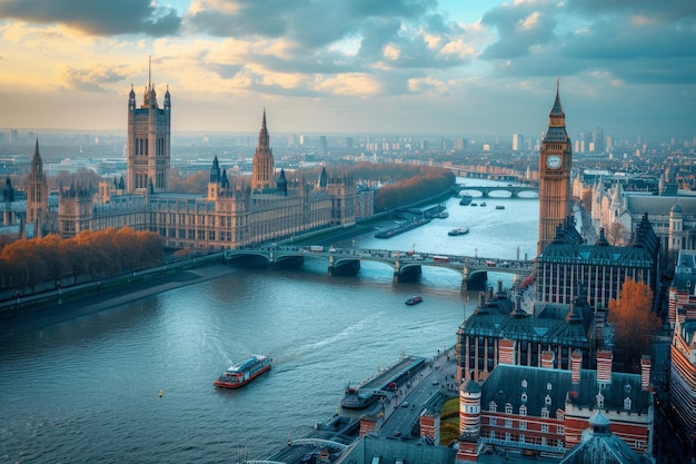 De majestueuze skyline van Londen.