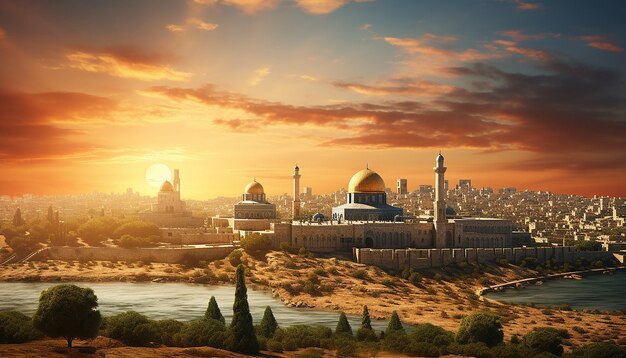 Foto de majestueuze stad van israël uit de bijbel ultra hd