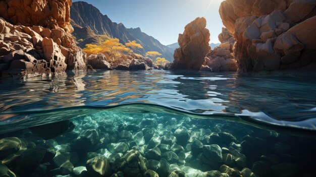 De marmeren grotten Spaanse Cuevas de Marmol gelegen in General Carrera Lake tussen de Chileense en