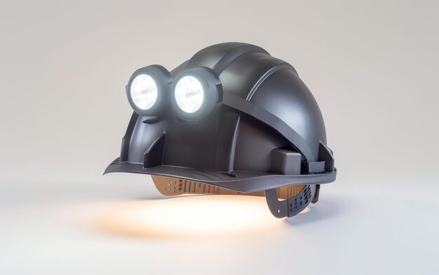 De Mechanical Engineer39's Hard Hat met geïntegreerde koplamp op witte achtergrond