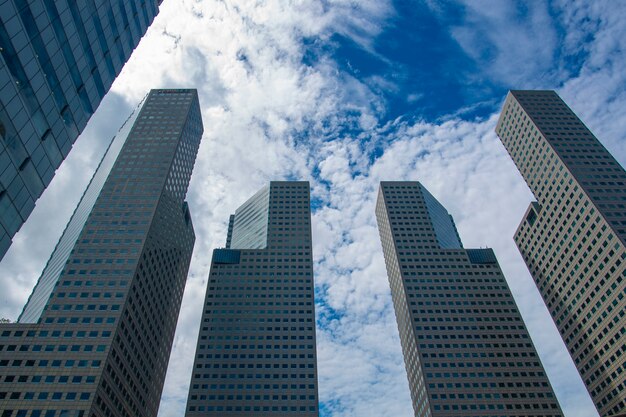 De moderne bouw in marina bay, de stad van singapore