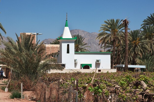 De moskee in het Arabische dorp in de buurt van Najran, Asir-regio, Saoedi-Arabië