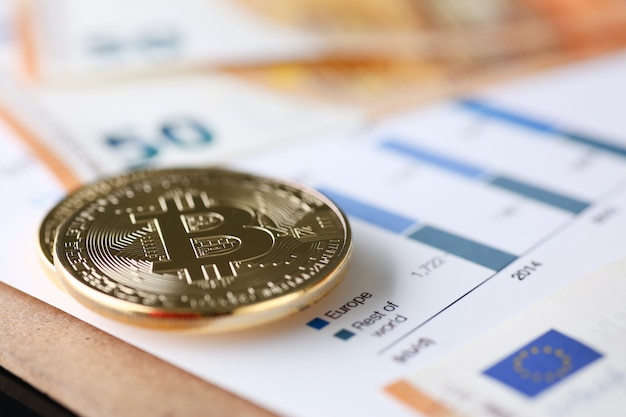 De munt van crypto valuta bitcoin