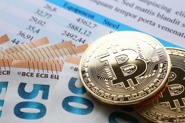 De munt van crypto valuta bitcoin