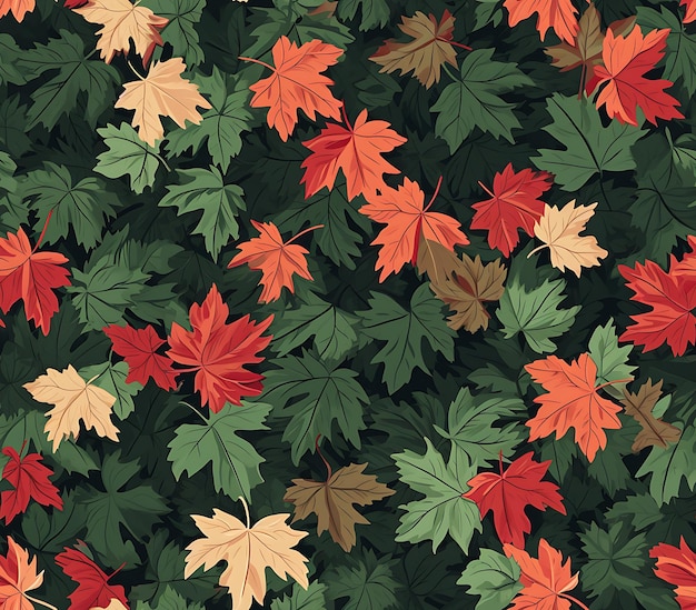 Foto de naadloze herfst laat een patroon voor seizoensgebonden ontwerp