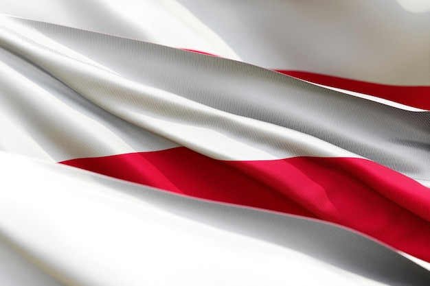 Foto de nationale vlag van polen van textiel close-up in drie versies soft focus 3d illustratie