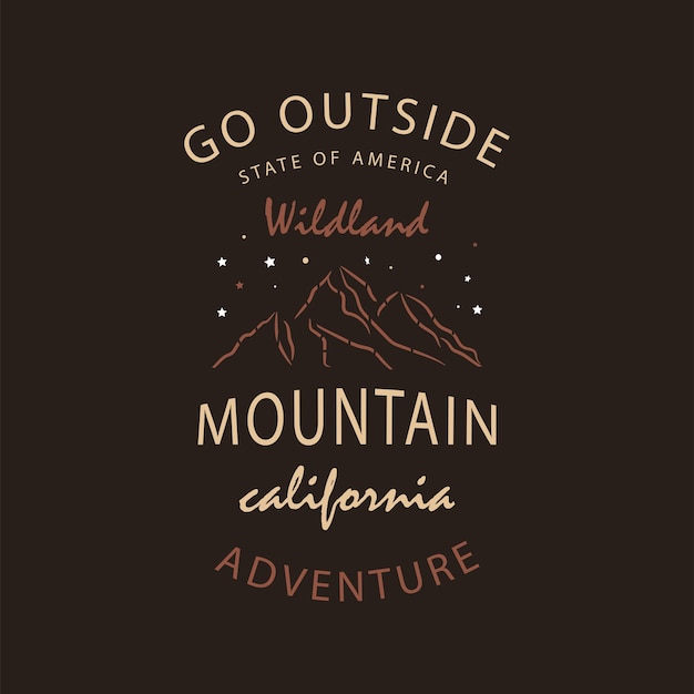 De natuur is mijn therapie berg T-shirt design outdoor vintage vector T-shirt sjabloon avontuur tee ontwerpen grafieken