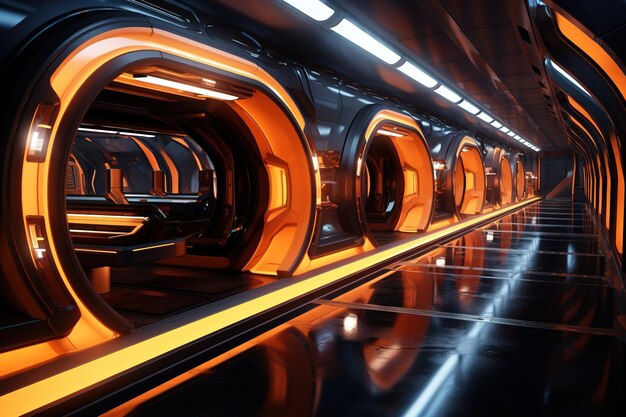 Foto de neon tunnel generatieve ai