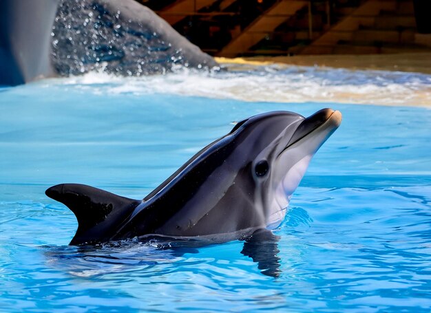 de nieuwsgierige aard van de dolfijn tijdens een ontmoeting met mensen