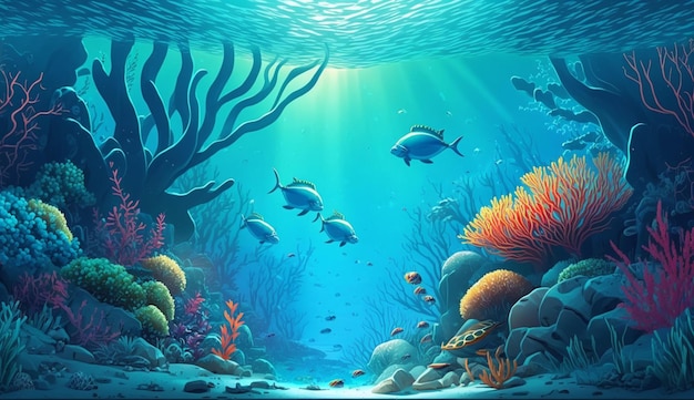De oceaan onder de zee wallpapers