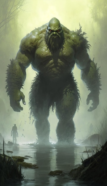 De ongelooflijke hulk is een monster dat zich in het water bevindt.