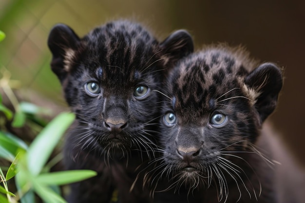 Foto de onschuldige charme van panther welpen