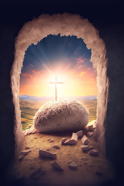 de opstanding van Christus illustratie Generatieve AI