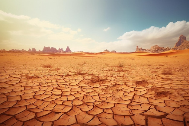 De opwarming van de aarde verwoest het land door woestijnvorming te veroorzaken