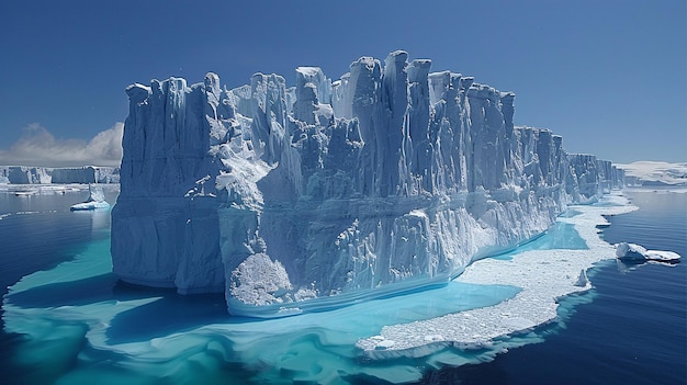 De opwarming van de aarde zorgt ervoor dat de Antarctische gletsjer smelt, wat leidt tot klimaatverandering.