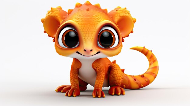 de oranje gecko is de naam van de cartoon personages.