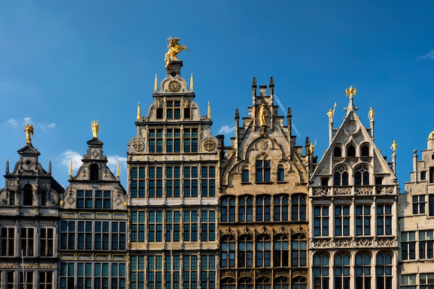 De oude huizen van Antwerpen Grote Markt, België