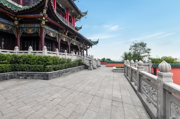 De oude pagode van de architectuurtempel in het park, Chongqing, China