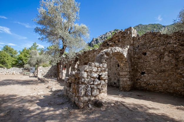 De oude stad Olympos in Antalya, Turkije